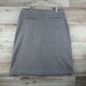 Talbots* Women's Side Zipper Double Front Pockets Zig Zag A-Line Skirt~ Size‎ 10